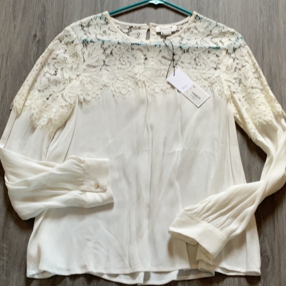 NWT Elegant White Lace Blouse